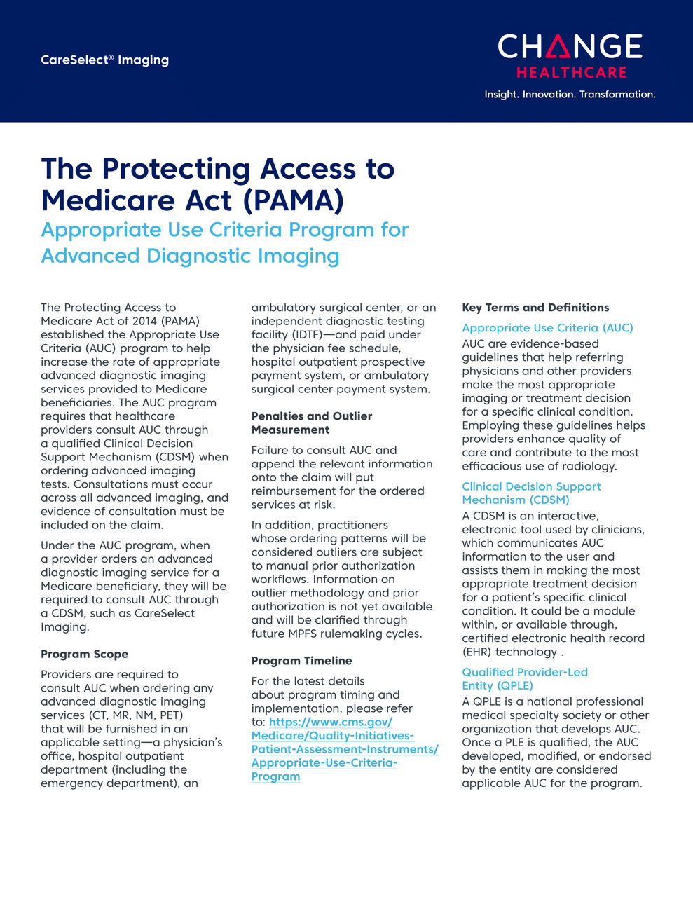 The protecting access to medicare act
